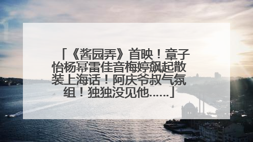 《酱园弄》首映！章子怡杨幂雷佳音梅婷飙起散装上海话！阿庆爷叔气氛组！独独没见他……