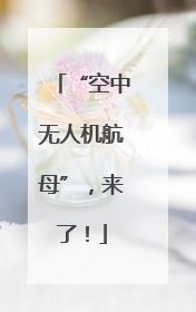 “空中无人机航母”，来了！