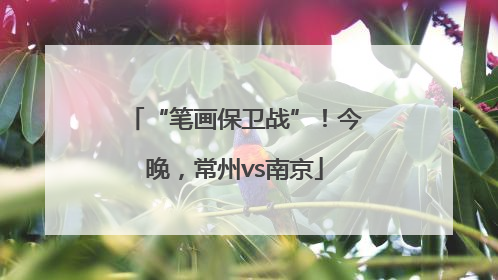 “笔画保卫战”！今晚，常州vs南京