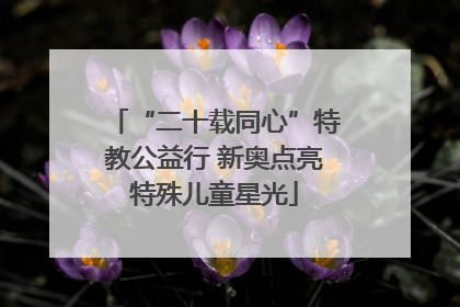 “二十载同心”特教公益行 新奥点亮特殊儿童星光