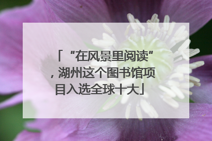 “在风景里阅读”，湖州这个图书馆项目入选全球十大