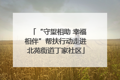“守望相助 幸福相伴”帮扶行动走进北苑街道丁家社区