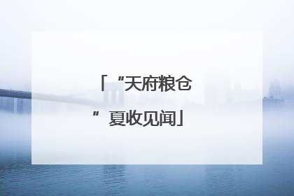 “天府粮仓”夏收见闻