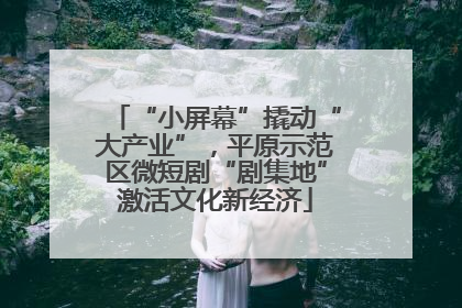 “小屏幕”撬动“大产业”，平原示范区微短剧“剧集地”激活文化新经济