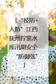 “技防+人防”江西抚州拧紧水库汛期安全“防御弦”