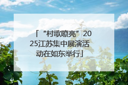 “村歌嘹亮”2025江苏集中展演活动在如东举行