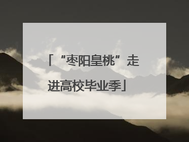 “枣阳皇桃”走进高校毕业季