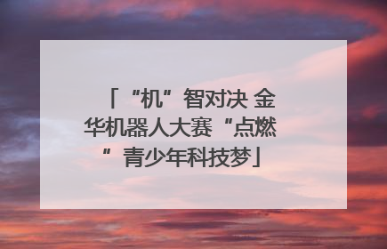 “机”智对决 金华机器人大赛“点燃”青少年科技梦
