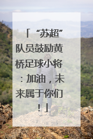 “苏超”队员鼓励黄桥足球小将：加油，未来属于你们！
