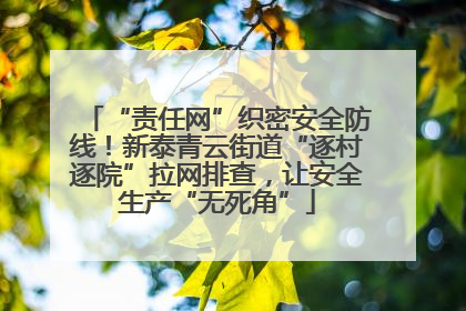 “责任网”织密安全防线！新泰青云街道“逐村逐院”拉网排查，让安全生产“无死角”