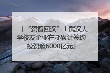 “资智回汉”！武汉大学校友企业在鄂累计签约投资超6000亿元