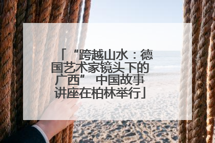 “跨越山水：德国艺术家镜头下的广西” 中国故事讲座在柏林举行