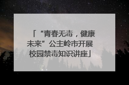 “青春无毒，健康未来”公主岭市开展校园禁毒知识讲座