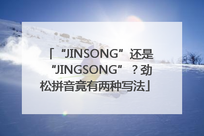 “JINSONG”还是“JINGSONG”？劲松拼音竟有两种写法
