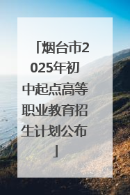烟台市2025年初中起点高等职业教育招生计划公布