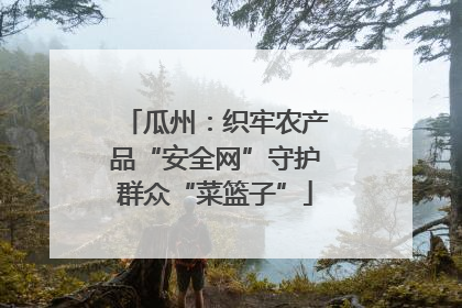 瓜州：织牢农产品“安全网”守护群众“菜篮子”