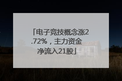 电子竞技概念涨2.72%，主力资金净流入21股