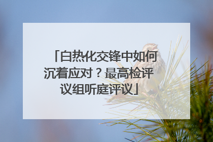 白热化交锋中如何沉着应对？最高检评议组听庭评议