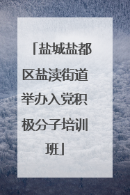 盐城盐都区盐渎街道举办入党积极分子培训班
