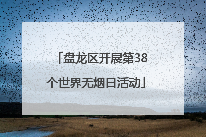 盘龙区开展第38个世界无烟日活动