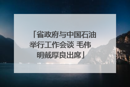 省政府与中国石油举行工作会谈 毛伟明戴厚良出席