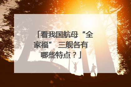 看我国航母“全家福” 三舰各有哪些特点？