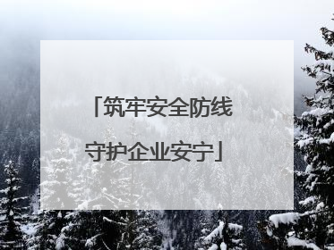 筑牢安全防线 守护企业安宁