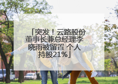 突发！云路股份董事长兼总经理李晓雨被留置 个人持股21%