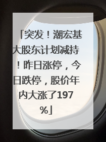 突发！潮宏基大股东计划减持！昨日涨停，今日跌停，股价年内大涨了197%