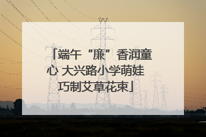 端午“廉”香润童心 大兴路小学萌娃巧制艾草花束