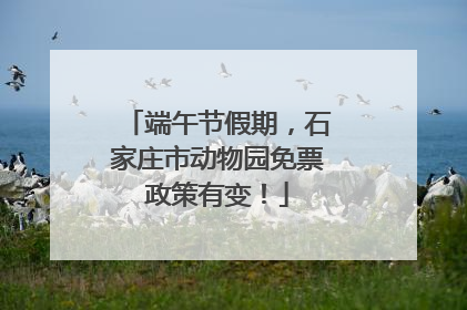端午节假期，石家庄市动物园免票政策有变！