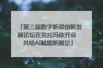 第三届数字新疆创新发展论坛在克拉玛依开幕 共绘AI赋能新图景