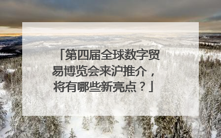 第四届全球数字贸易博览会来沪推介，将有哪些新亮点？