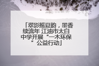 翠影摇夏韵，墨香续流年 江油市太白中学开展“一木环保”公益行动