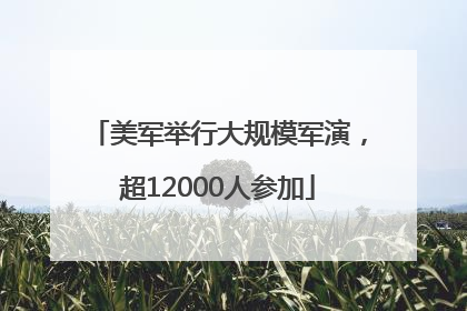 美军举行大规模军演，超12000人参加
