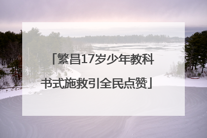 繁昌17岁少年教科书式施救引全民点赞