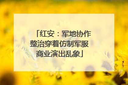 红安：军地协作整治穿着仿制军服商业演出乱象