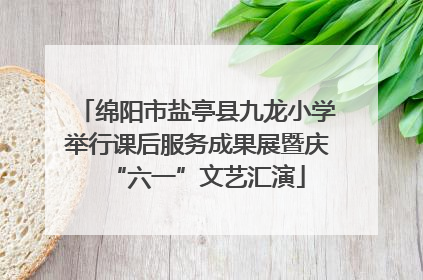 绵阳市盐亭县九龙小学举行课后服务成果展暨庆“六一”文艺汇演