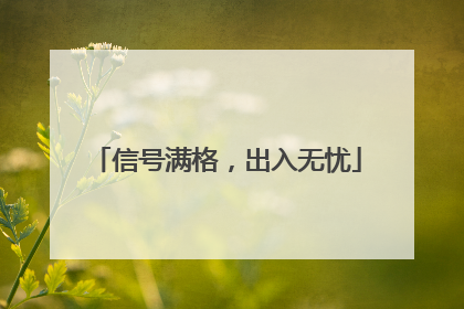 信号满格，出入无忧