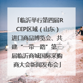 临沂举行第四届RCEP区域（山东）进口商品博览会、共建“一带一路”第三届临沂商城国际采购商大会新闻发布会