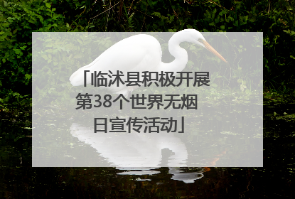 临沭县积极开展第38个世界无烟日宣传活动