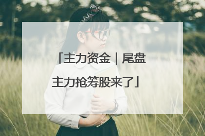 主力资金｜尾盘主力抢筹股来了