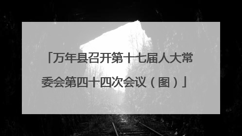 万年县召开第十七届人大常委会第四十四次会议（图）