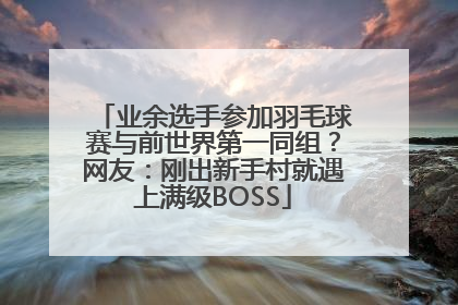 业余选手参加羽毛球赛与前世界第一同组？网友：刚出新手村就遇上满级BOSS