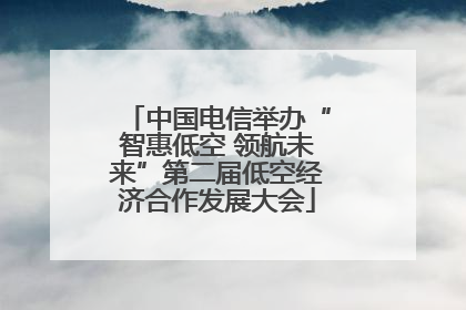 中国电信举办“智惠低空 领航未来”第二届低空经济合作发展大会