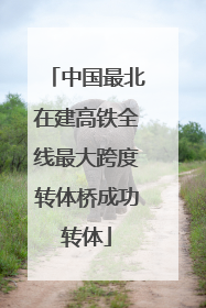 中国最北在建高铁全线最大跨度转体桥成功转体
