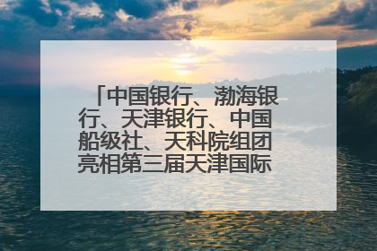 中国银行、渤海银行、天津银行、中国船级社、天科院组团亮相第三届天津国际航运展 输出航运服务“中国方案”