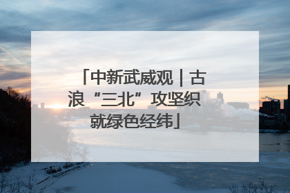 中新武威观｜古浪“三北”攻坚织就绿色经纬