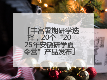 丰富暑期研学选择，20个“2025年安徽研学夏令营”产品发布