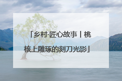 乡村·匠心故事丨桃核上雕琢的刻刀光影